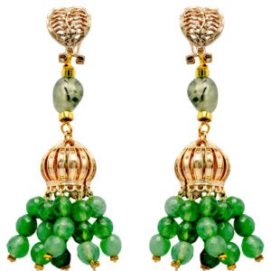 Handcrafted earrings in green peridot