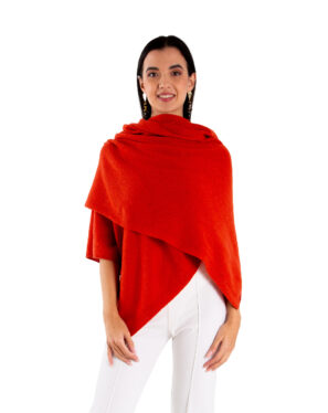 Orange cashmere scarf