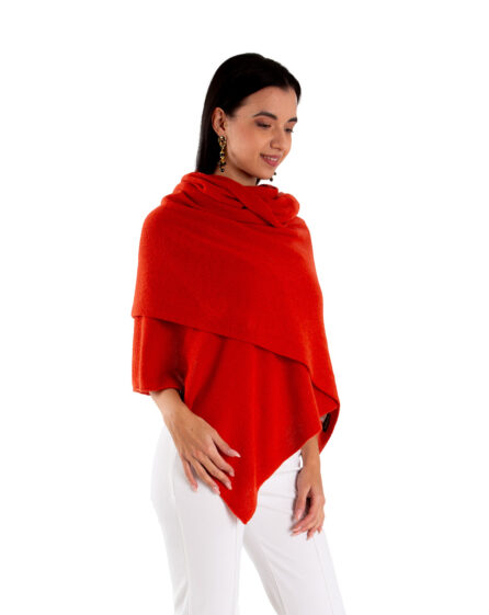 Sciarpa in cashmere arancione - immagine 2