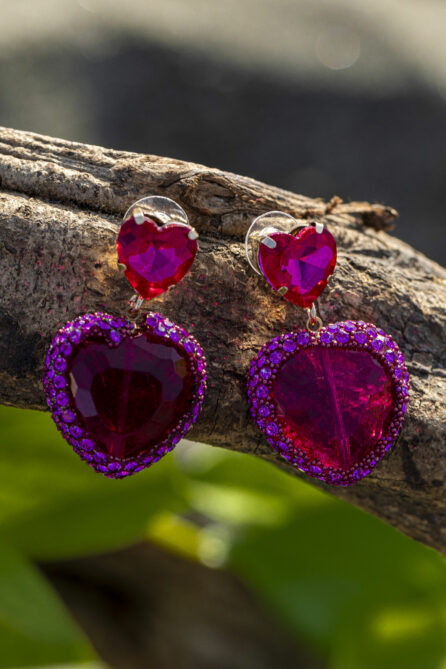 Colored resin earrings