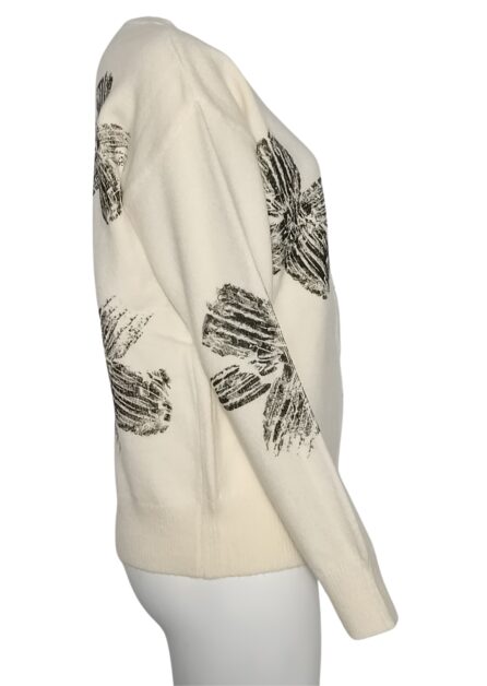 Cardigan con fiori astratti - immagine 3