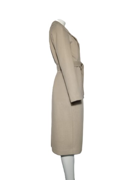 Cappotto Tessuto Beige Con Spilla - immagine 2